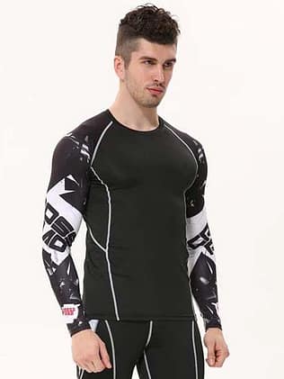 Latons Sports Men’s Long Sleeve Fitness Compression Shirt